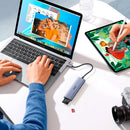 Adaptador UGREEN CM511 20956A USB-C para HDMI HUB, 3 portas USB-A 3.0, SD/TF