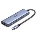Adaptador UGREEN CM511 20956A USB-C para HDMI HUB, 3 portas USB-A 3.0, SD/TF