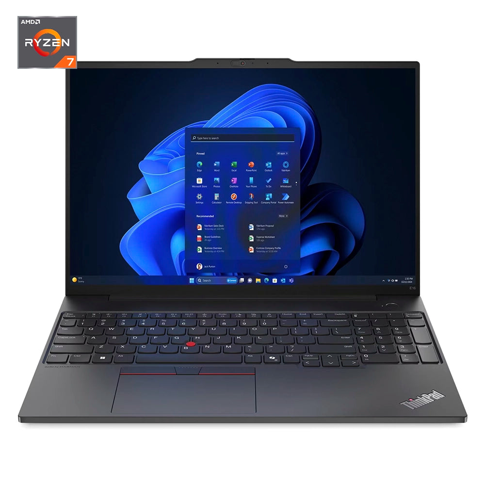 LENOVO ThinkPad E16 Gen 2 (AMD) Laptop 16" WUXGA IPS AMD Ryzen 7 7735HS 4.75GHz 16GB DDR5 512GB SSD Windows 11 Pro 21M6000ALM