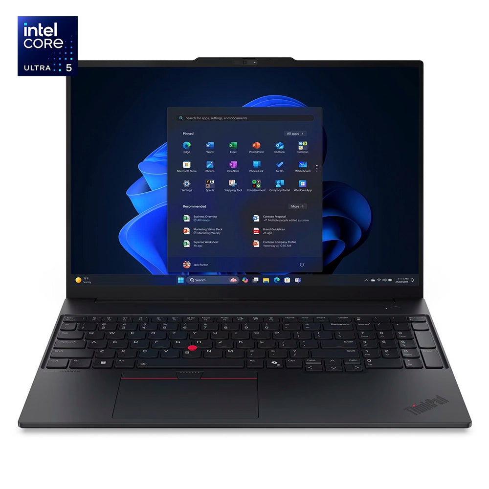 LENOVO 21SS000ELM ThinkPad E16 Gen 3 Laptop 16" WUXGA IPS Intel Core Ultra 5 225U 4.8GHz 16GB DDR5 1TB SSD Windows 11 Pro