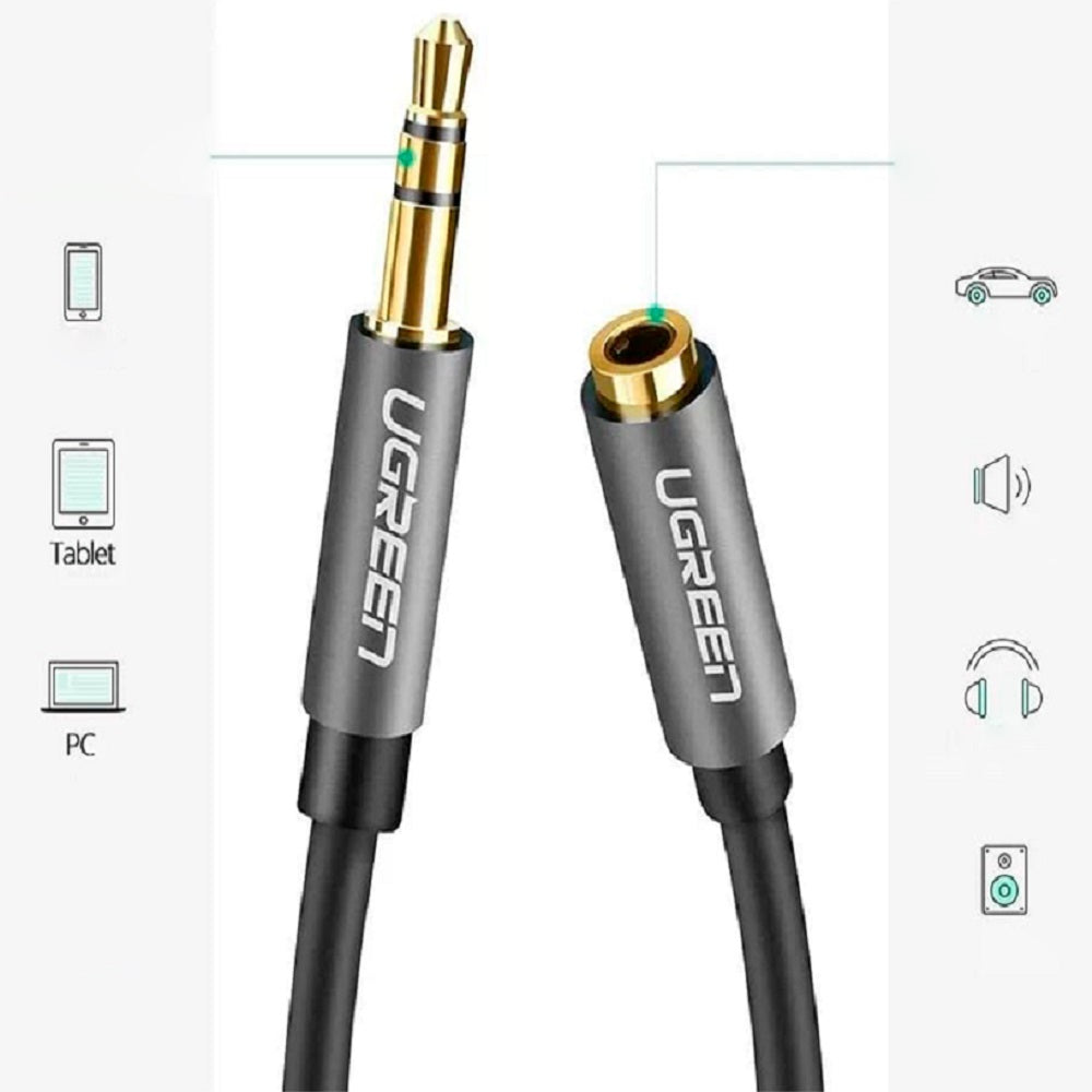 UGREEN AV118 10593 Cable Extensión de Audio 3.5mm Macho Hembra 1.5m