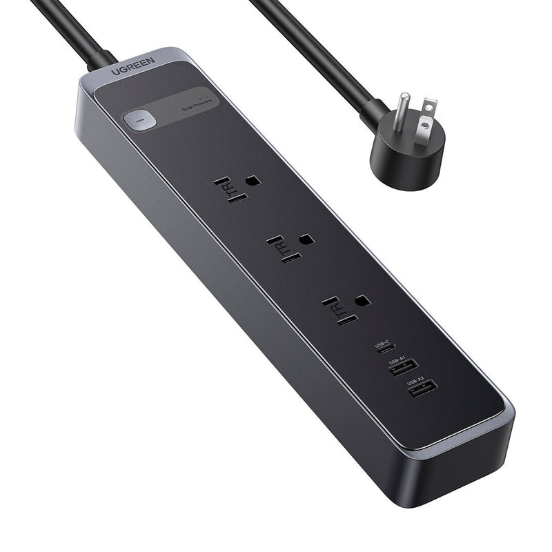 UGREEN S731 25353 Regleta protector contra sobretensiones 3 NEMA 5-15R, 1 USB-C PD, 2 USB-A