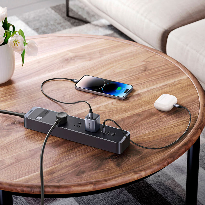 UGREEN S731 25353 Regleta protector contra sobretensiones 3 NEMA 5-15R, 1 USB-C PD, 2 USB-A