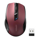 UGREEN MU006 25752 Mouse Inalámbrico 2.4Ghz BT Ergonómico Rojo