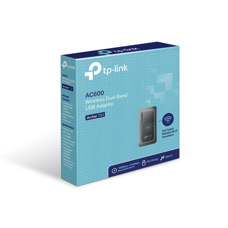 TP-LINK ARCHER T2U Adaptador USB inalámbrico WIFI 5 AC600 Doble banda