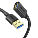 UGREEN US129 30126 Cabo de extensão USB 3.0 macho para fêmea, 1,5 m, preto