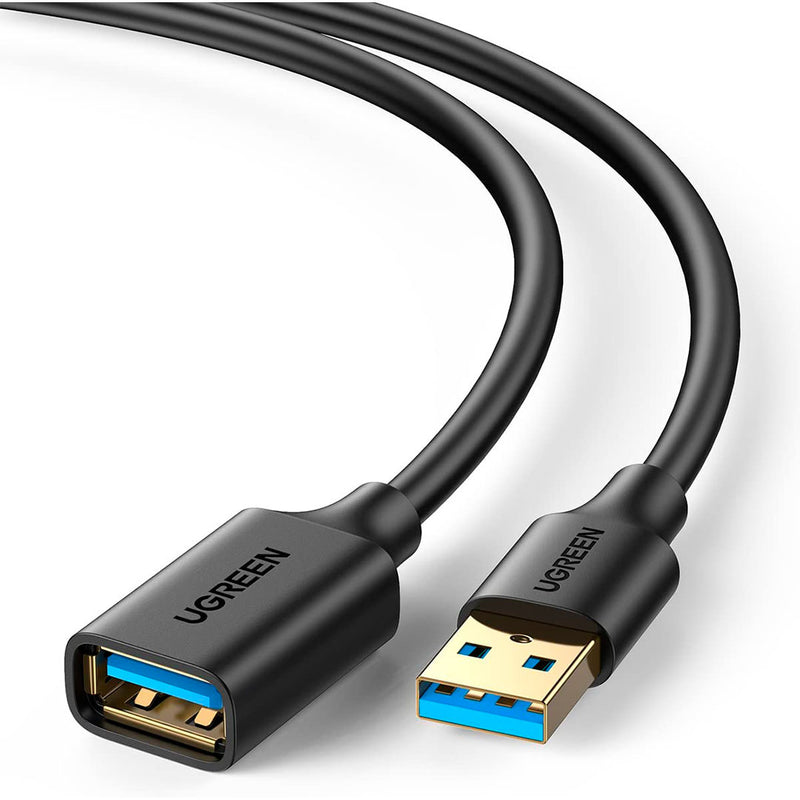 UGREEN US129 30126 Cable de extensión USB 3.0 Macho a Hembra, 1.5m, Negro