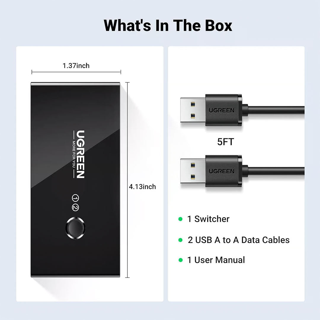 UGREEN US216 30767 Adaptador Switch 4USB 2.0