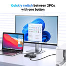 UGREEN US216 30767 4 portas USB 3.0 Switch com 2 pacotes de cabo USB macho para USB fêmea