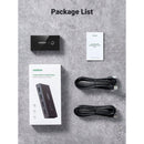 UGREEN US216 30768 4 portas USB 3.0 Switch com 2 pacotes de cabo USB macho para USB fêmea