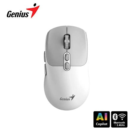 GENIUS NX-8080S Mouse Inalámbrico Dual AI COPILOT 7 Botones Silent - Blanco 31030042401