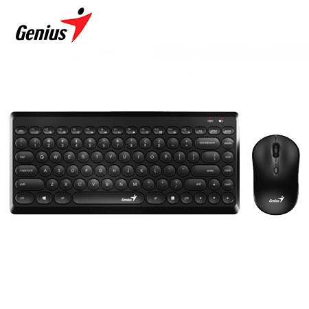 GENIUS LUXEMATE Q8000 Kit Teclado + Mouse Inalámbrico USB Multimedia Silent - Negro 31340013401
