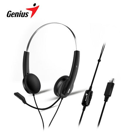 GENIUS HS-220U Audífono con Micrófono USB - Negro 31710020400