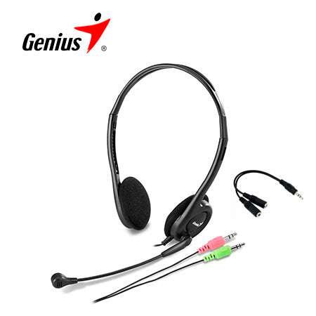 GENIUS HS-200C Audífono con Micrófono Multiplataforma - Negro 31710151104