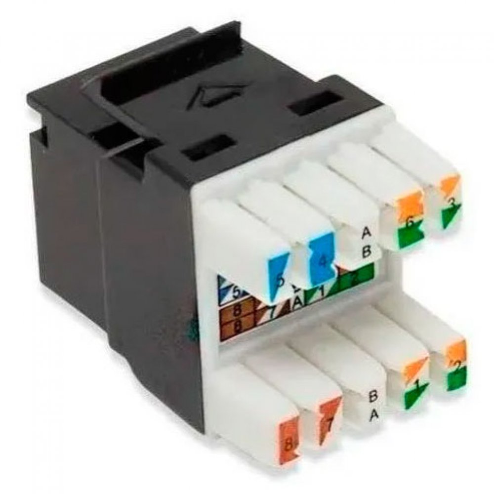 FURUKAWA LIGHTERA 35030606 Conector Jack RJ45 Hembra  Multilan Cat6 NEGRO