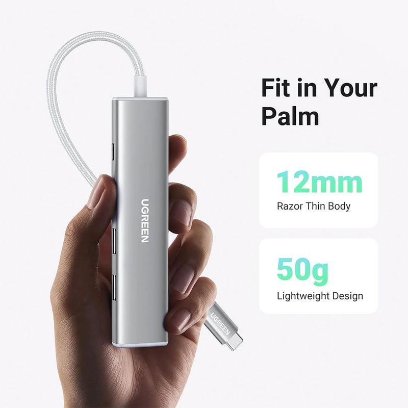 UGREEN CM478 35580 Revodok 5 in 1 USB C HUB Adapter 100W, 4K HDMI, 3 USB-A 5Gbps Ports, USB C to HDMI for MacBook Air M2/M3, iPhone 15 Series, iPad, Galaxy, XPS, White