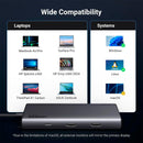 UGREEN CM369 35588 Revodok Pro 308 Adaptador HUB 8 em 1, USB C, USB A, HDMI, VGA, Tela tripla, PD 100 W