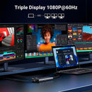 UGREEN CM369 35588 Revodok Pro 308 Adaptador HUB 8 em 1, USB C, USB A, HDMI, VGA, Tela tripla, PD 100 W