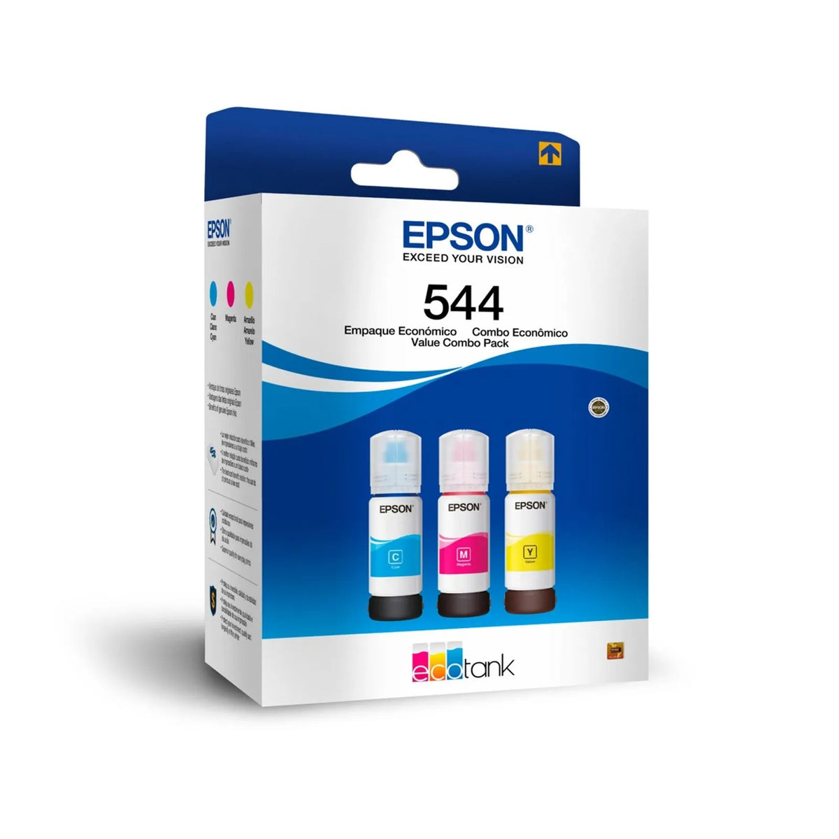EPSON T544520-3P Botellas de Tintas Ecofit Color Cian, Magenta y Amarillo 3 Unidades