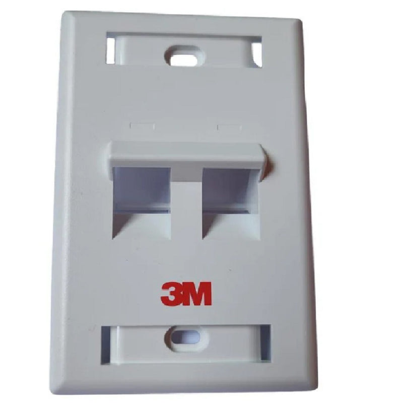 3M VOL-FPAN-2P, Faceplate Placa angular 2 puertos UL