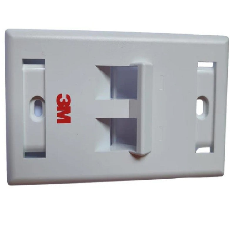 3M VOL-FPAN-2P, Faceplate Placa angular 2 puertos UL