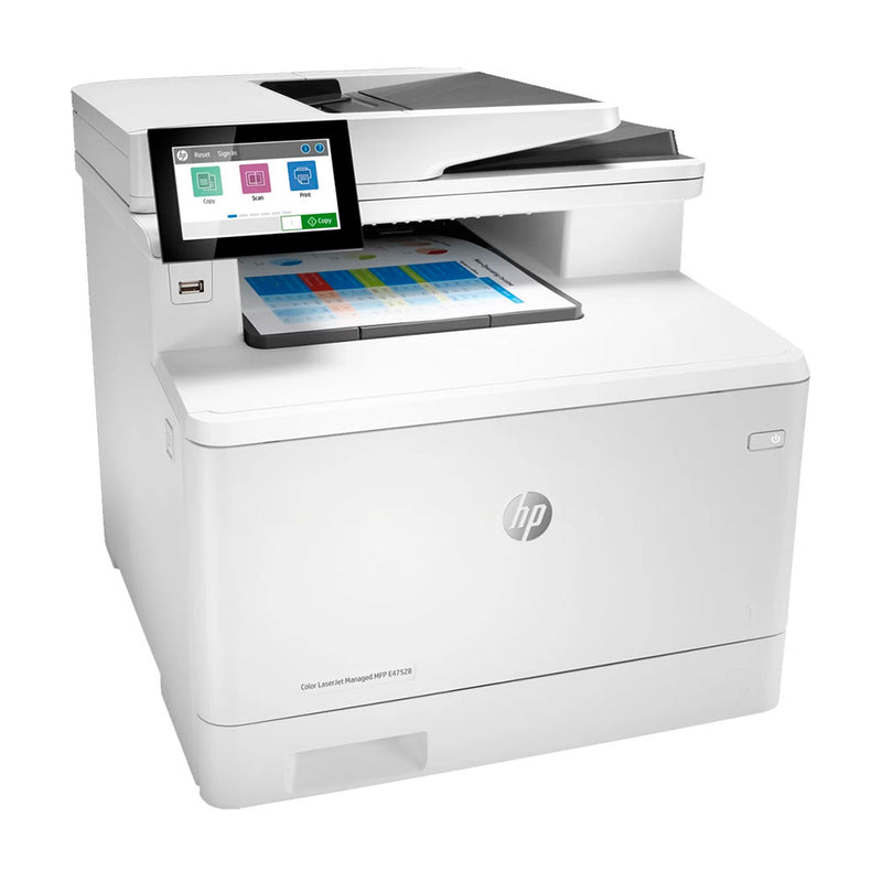 HP 3QA75A Impresora Multifuncional HP LaserJet Managed E47528f a color