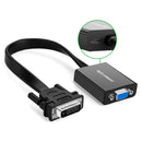 Conversor de vídeo DVI-D para VGA UGREEN MM108 40259, com porta de alimentação de backup Micro-USB