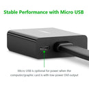 Conversor de vídeo DVI-D para VGA UGREEN MM108 40259, com porta de alimentação de backup Micro-USB