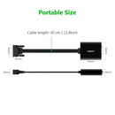 Conversor de vídeo DVI-D para VGA UGREEN MM108 40259, com porta de alimentação de backup Micro-USB