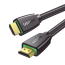 UGREEN 40409 Cabo HDMI 2.0 macho para macho trançado redondo de 1,5 m 4K a 60 Hz 18 Gbps com Ethernet compatível com TVs UHD, monitores e consoles de jogos