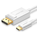 Cabo UGREEN MM139 40420 USB-C macho para Displayport macho 4K x 1,5M, branco