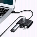 Adaptador de hub USB-A 3.0 UGREEN CR113 40850 + adaptador USB-C para USB-A de 4 portas