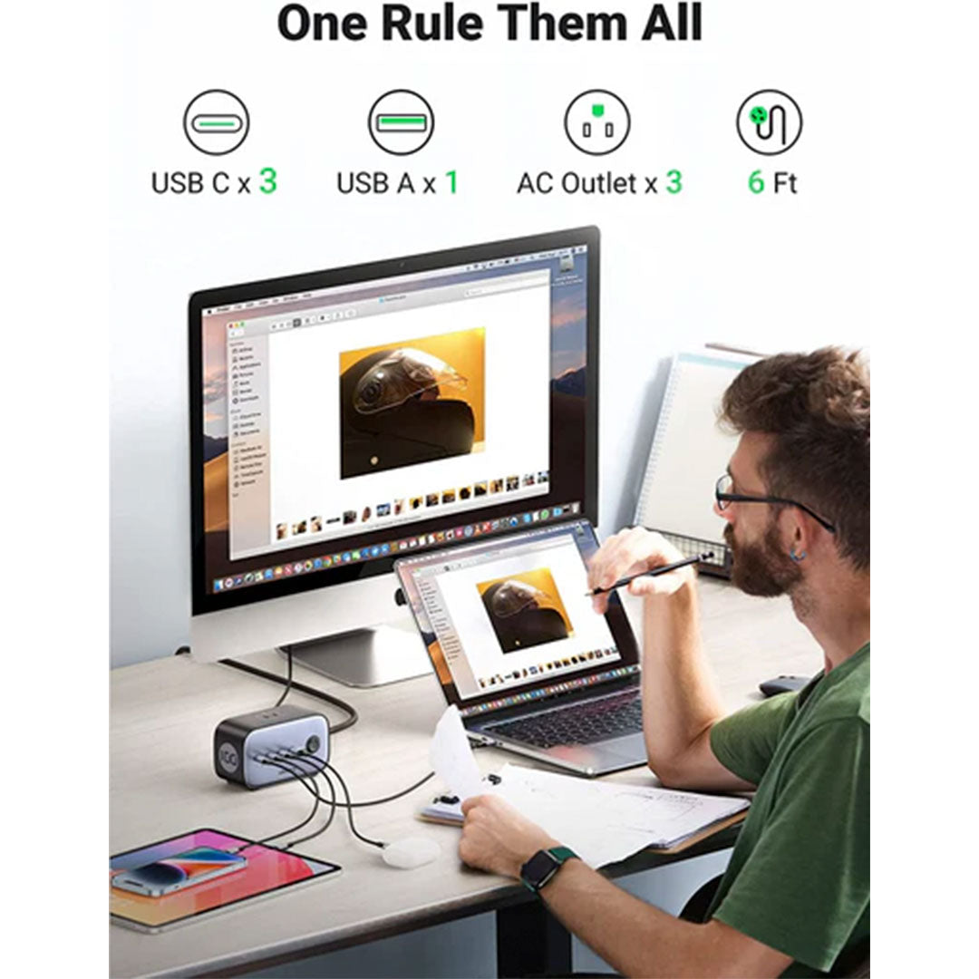 UGREEN CD270 40896 Cargador GAN USB-C 7 Puertos 100W