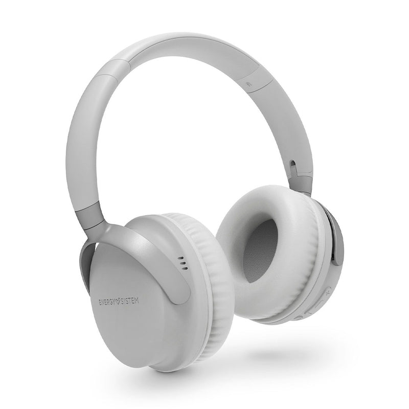 ENERGY SISTEM STYLE 3 STONE (453030) Auriculares Bluetooth, Almohadillas extracómodas y diseño over-ear para el mejor aislamiento, Blanco