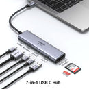 UGREEN CM511 45521 7 in 1 USB-C HUB Adapter, 1 HDMI, 2 USB-C 3.2, 1 USB-A 3.2, 1 SD/TF, 1 100W charger
