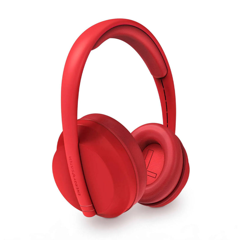 ENERGY SISTEM HOSHI ECO (457557) Auriculares Bluetooth, Plástico 100% reciclado, 23 horas de música y Deep Bass, Rojo