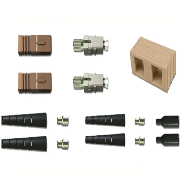 MMC 48MMCSCD Conector de FO multimodo SC dúplex UPC beige 900-ÁM/2mm/3mm