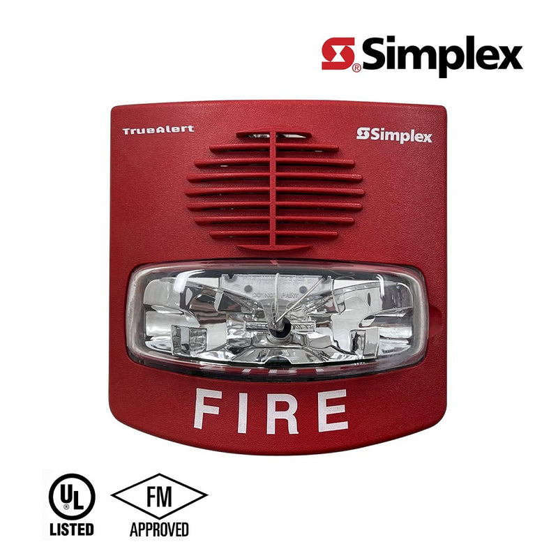 SIMPLEX 49AV-WRFO Sirena estrobo direccionable para pared uso exterior