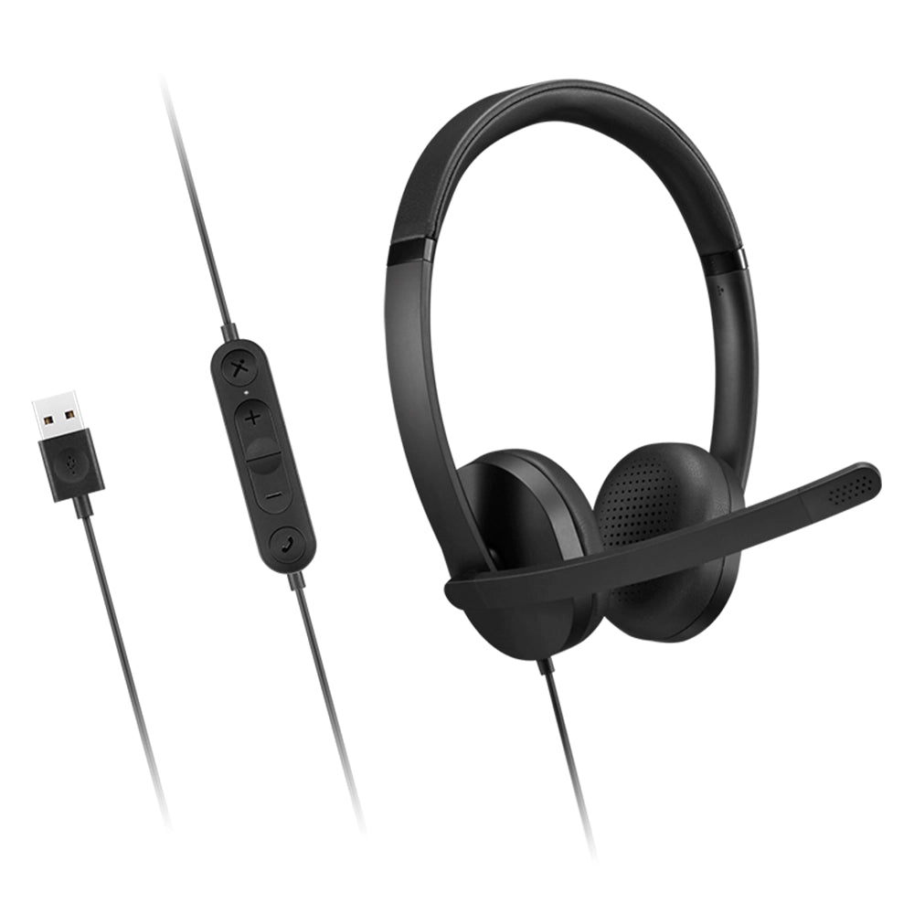 LENOVO Stereo Auriculares con Micrófono Gen 2 Interfaz USB-A Negro 4XD1P83425