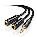 Cabo divisor de áudio UGREEN AV141 30619, macho de 3,5 mm para 2 portas fêmeas