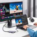 UGREEN CM500 50629 Adaptador USB C HUB multifuncional 4 em 1, 3x USB 3.2 Gen 1, HDMI 2.1 8K 30Hz, cinza