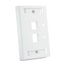 COMMSCOPE 557505-3, 2-port wall plate | white | label