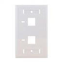 COMMSCOPE 557505-3, 2-port wall plate | white | label
