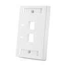 COMMSCOPE 557505-3, 2-port wall plate | white | label
