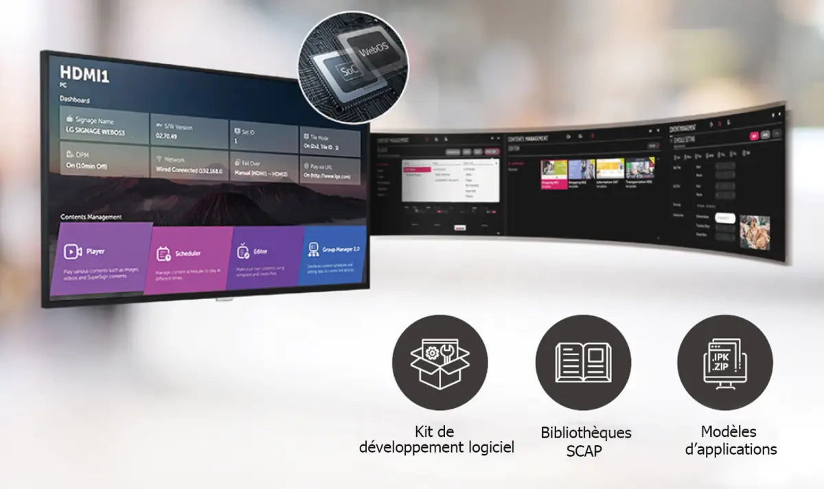 LG 55UH5Q-E Monitor Digital Signage 55" UHD 4K 3840×2160 Bisel 11,4mm