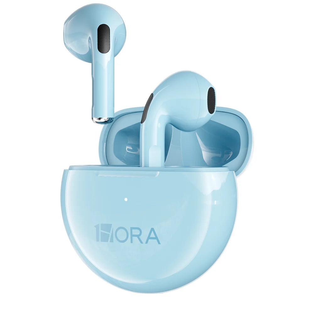 1HORA AUT119-BL Auriculares Inalámbricos TWS Bluetooth 5.3 con Estuche Circular LTW-006