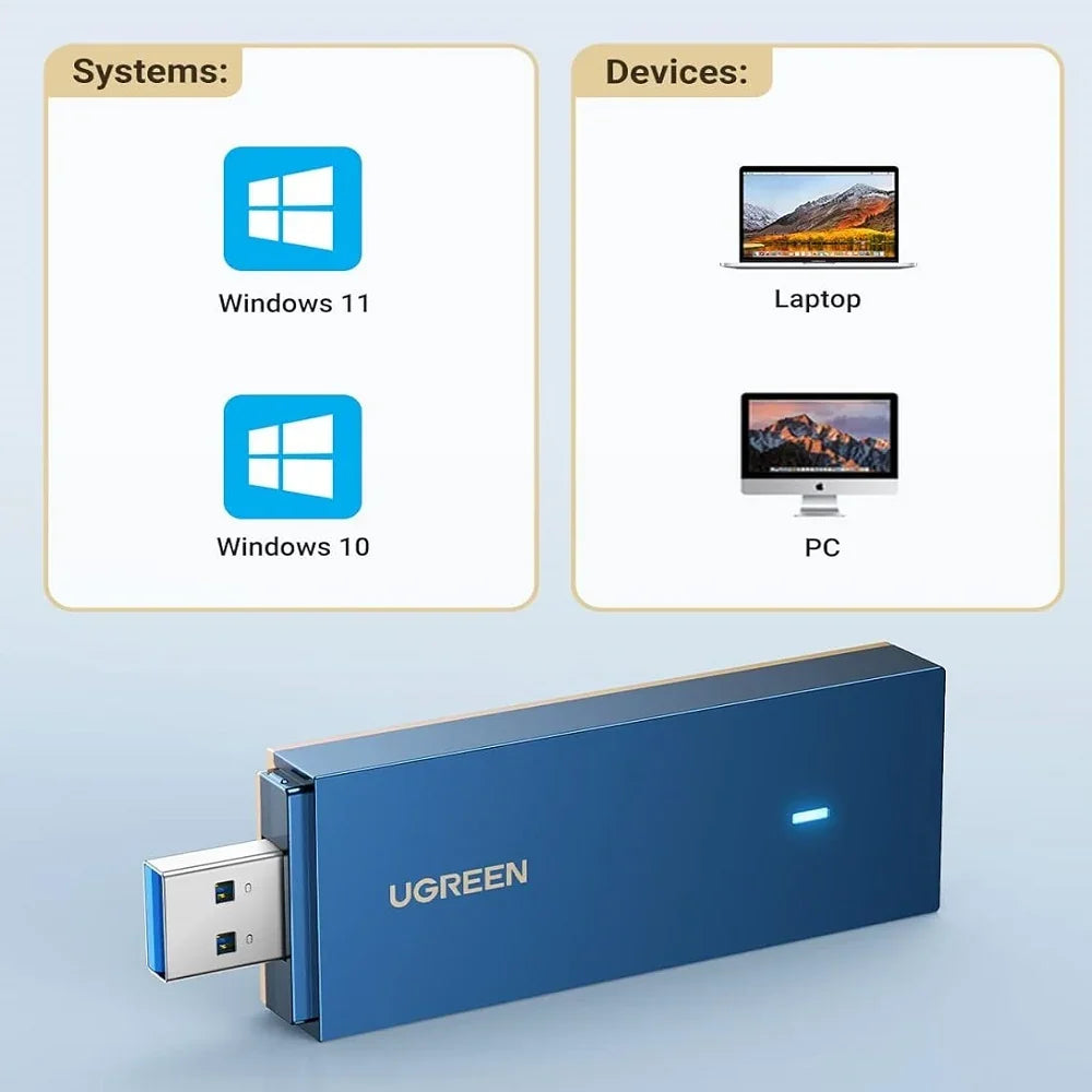 UGREEN CM499 90340 Adaptador USB WiFi6 AX1800