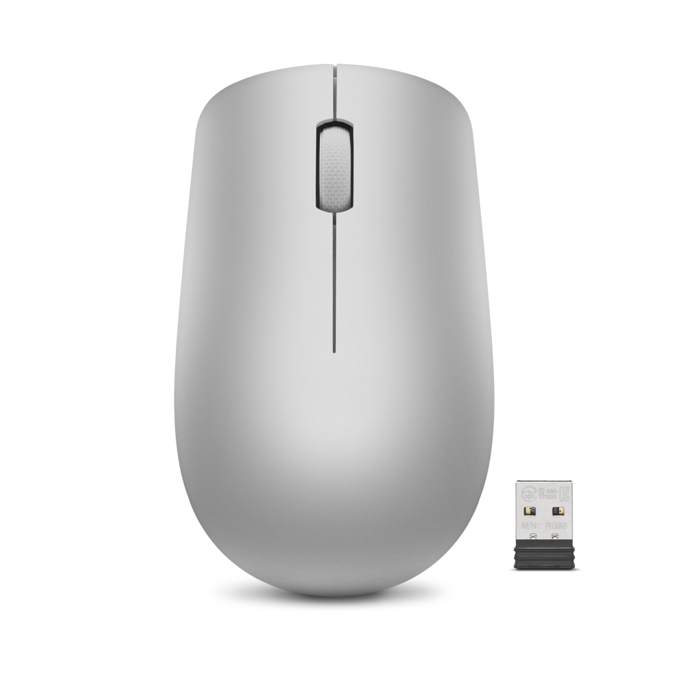 LENOVO 530 Mouse Inalambrico Ambidestro 2.4GHz Nano USB 1200 DPI Platino GY50Z18985
