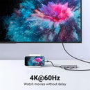 Adaptador UGREEN CM511 60383 6 em 1 USB-C HUB, HDMI 4K a 60 Hz, USB 3.0, leitor de cartão SD/TF