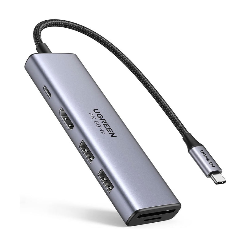 UGREEN CM511 60384 Adaptador HUB USB 6 en 1, HDMI 4K 60 Hz, puerto PD, USB 3.0